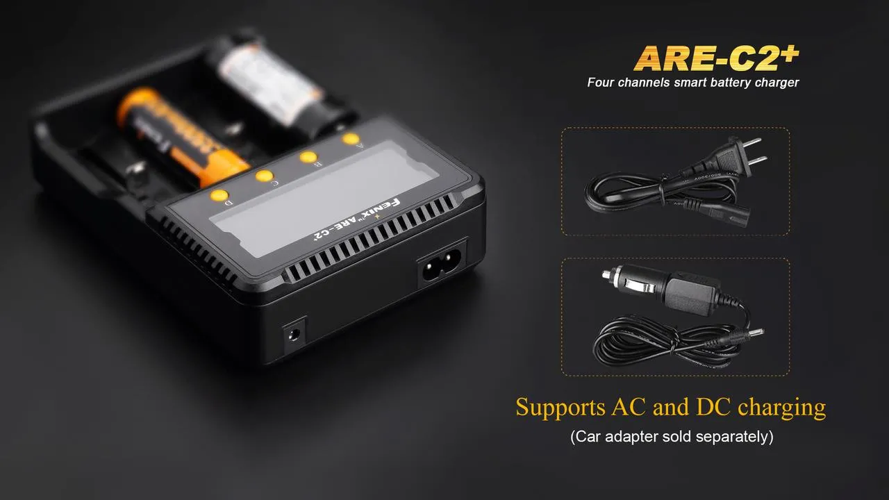 Brand New Fenix ARE-C2 Plus Four channel multi-battery smart charger