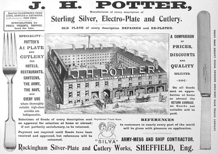 Breadboard Advertising Allinson with Carved Sheffield Knife