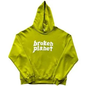 Broken Planet Alphabet Sweatshirt - Fluorescent Green