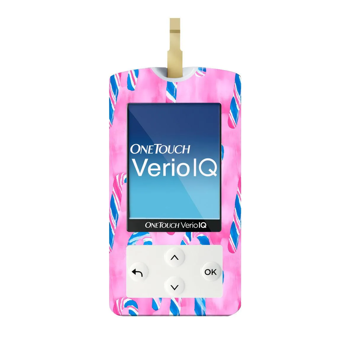 Candy Canes Sticker for OneTouch Verio IQ Glucometer