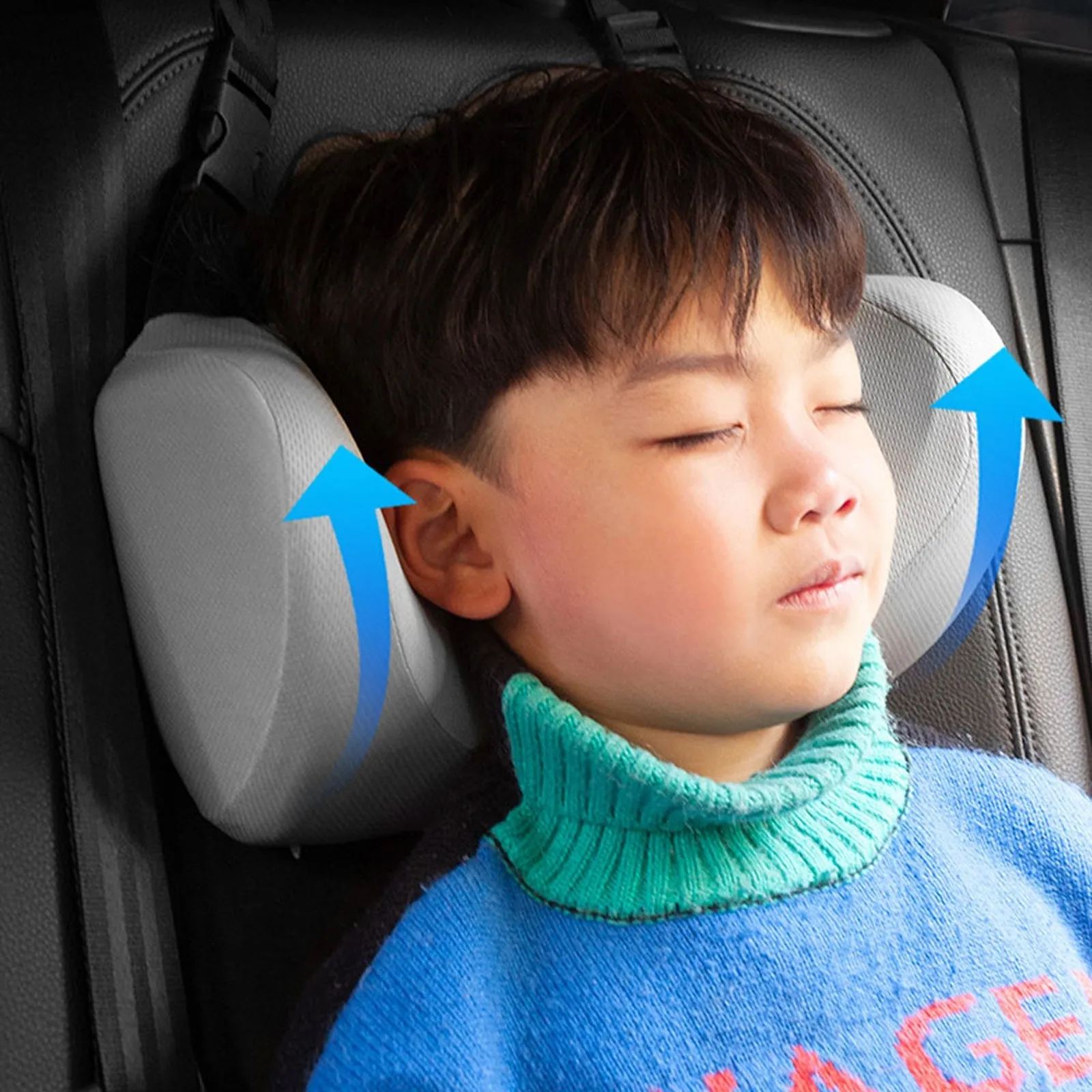 Car Child Headrest Seat Side Sleeping Pillow Soft Memory Foam