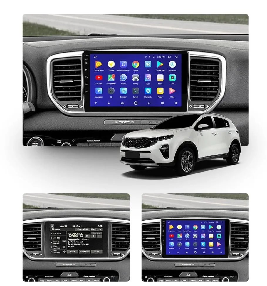 Car Dealz 10.2" Android 10.0 KIA Sportage 4 QL 2018-2019 w CAM In Dash Plus OEM Fascia