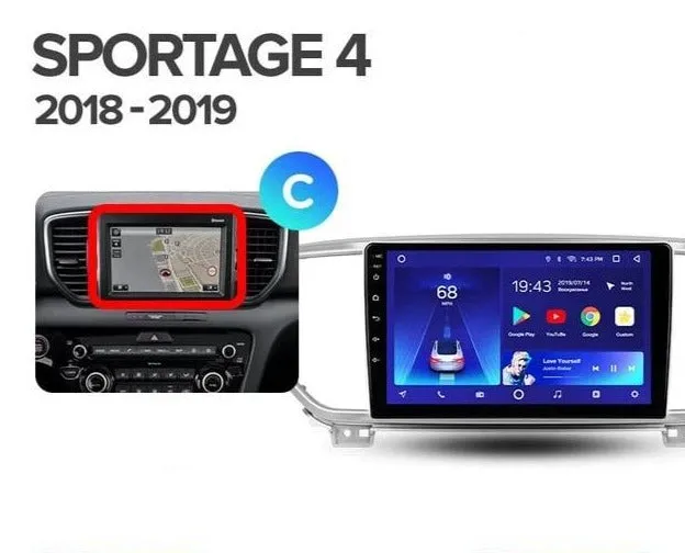 Car Dealz 10.2" Android 10.0 KIA Sportage 4 QL 2018-2019 w CAM In Dash Plus OEM Fascia
