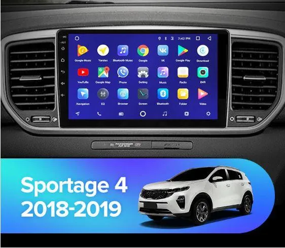 Car Dealz 10.2" Android 10.0 KIA Sportage 4 QL 2018-2019 w CAM In Dash Plus OEM Fascia