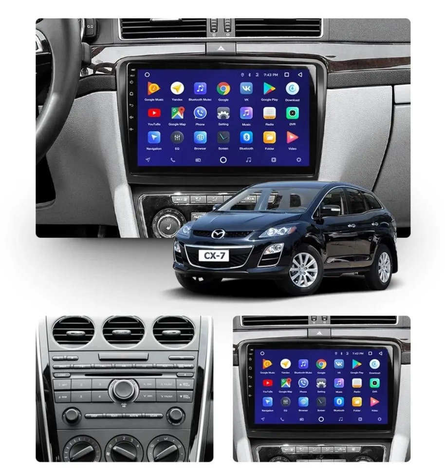 Car Dealz 10.2" Android 10.0 Mazda CX7 CX-7 CX 7 ER 2008-2015 w CAM In Dash Plus OEM Fascia