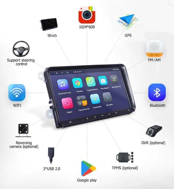 Car Dealz 10.2" Android 10.0 Mitsubishi ASX 2010-2018 In Dash Plus OEM Fascia