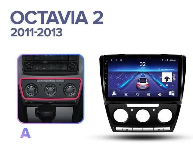 Car Dealz 10.2" Android 10.0 SKODA Octavia 2 A5 2011-2013 In Dash Plus OEM Fascia