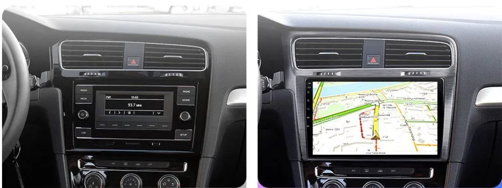 Car Dealz 10.2" Android 10.0 Volkswagen VW Golf 7 VII 2014-2018 In Dash Plus OEM Fascia