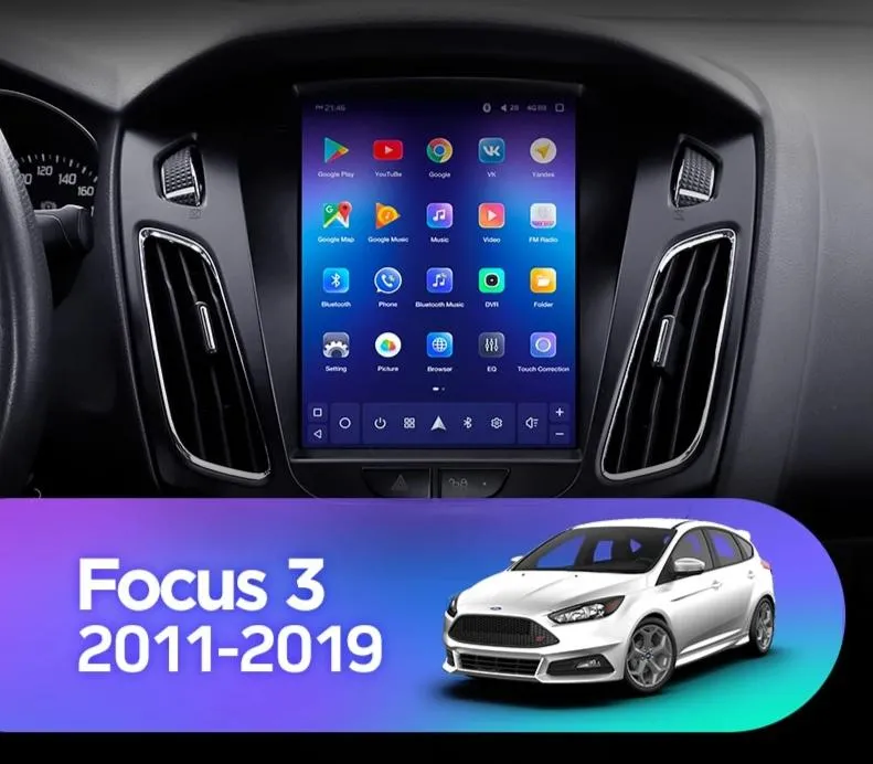 Car Dealz 11" Android 12.0 Ford Focus 3 Mk 3 Tesla Style 2011-2019 In Dash Plus OEM Fascia