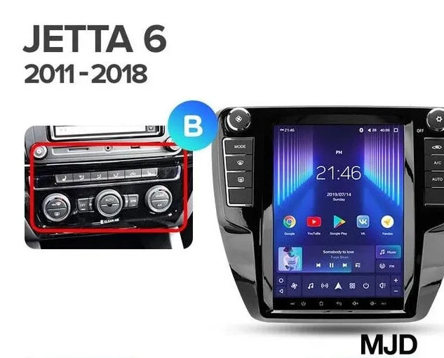 Car Dealz 11" Android 12.0 Volkswagen Jetta 6 Tesla style screen 2011-2018 w CAM In Dash Plus OEM Fascia