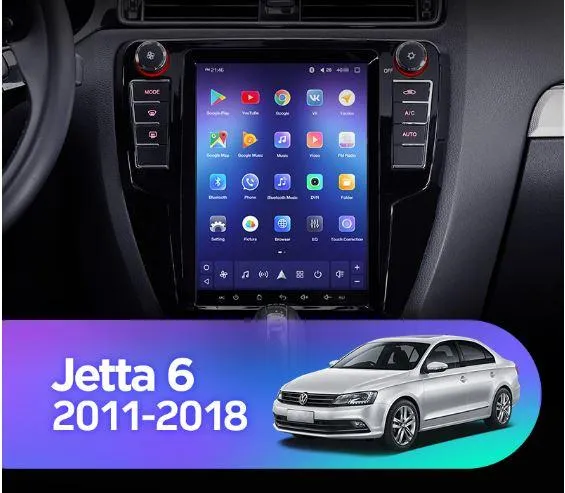 Car Dealz 11" Android 12.0 Volkswagen Jetta 6 Tesla style screen 2011-2018 w CAM In Dash Plus OEM Fascia