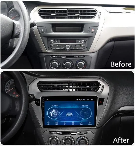 Car Dealz Car Dealz 9" Android 10.0 For Peugeot 301 Citroen Elysee 2014-2018 In Dash Plus OEM Fascia