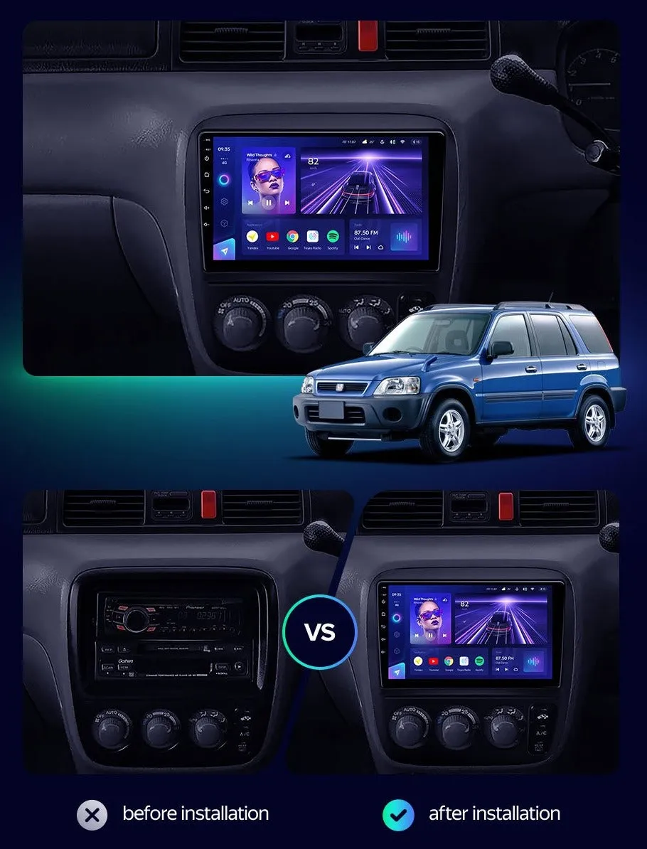 Car Dealz Elite 4G Data Model 10.2" Android 12.0 For Honda CR-V CRV 1995 - 2001 In Dash Plus OEM Fascia