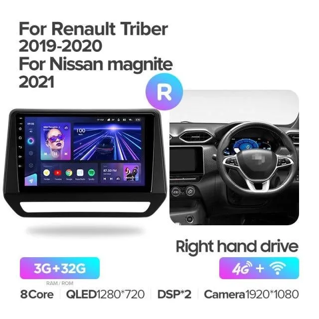 Car Dealz Elite 4G Data Model 10.2" Android 12.0 For Renault Triber 2019 - 2020 For Nissan Magnite 2021