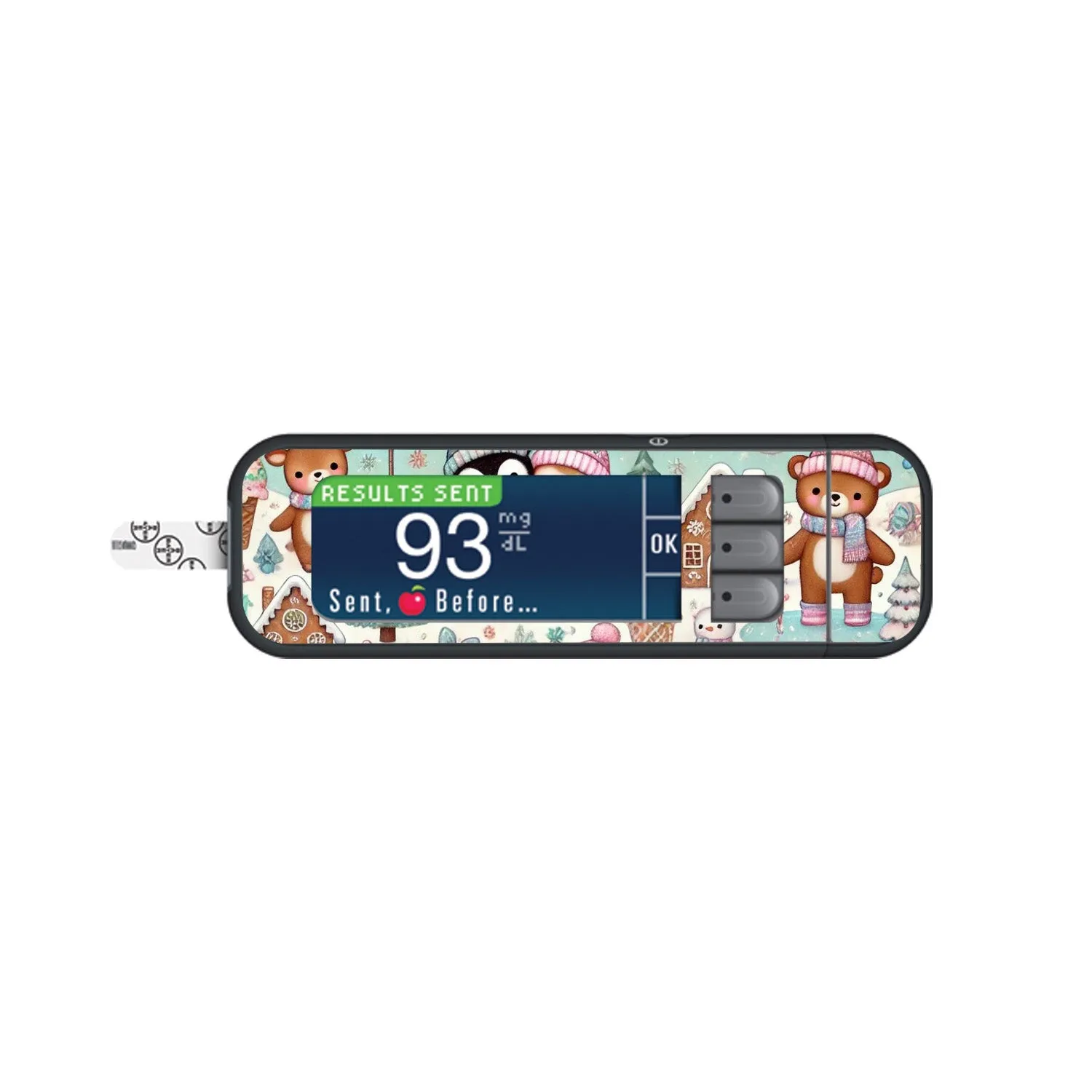 Christmas Scene Sticker for Bayer Contour Next Glucometer