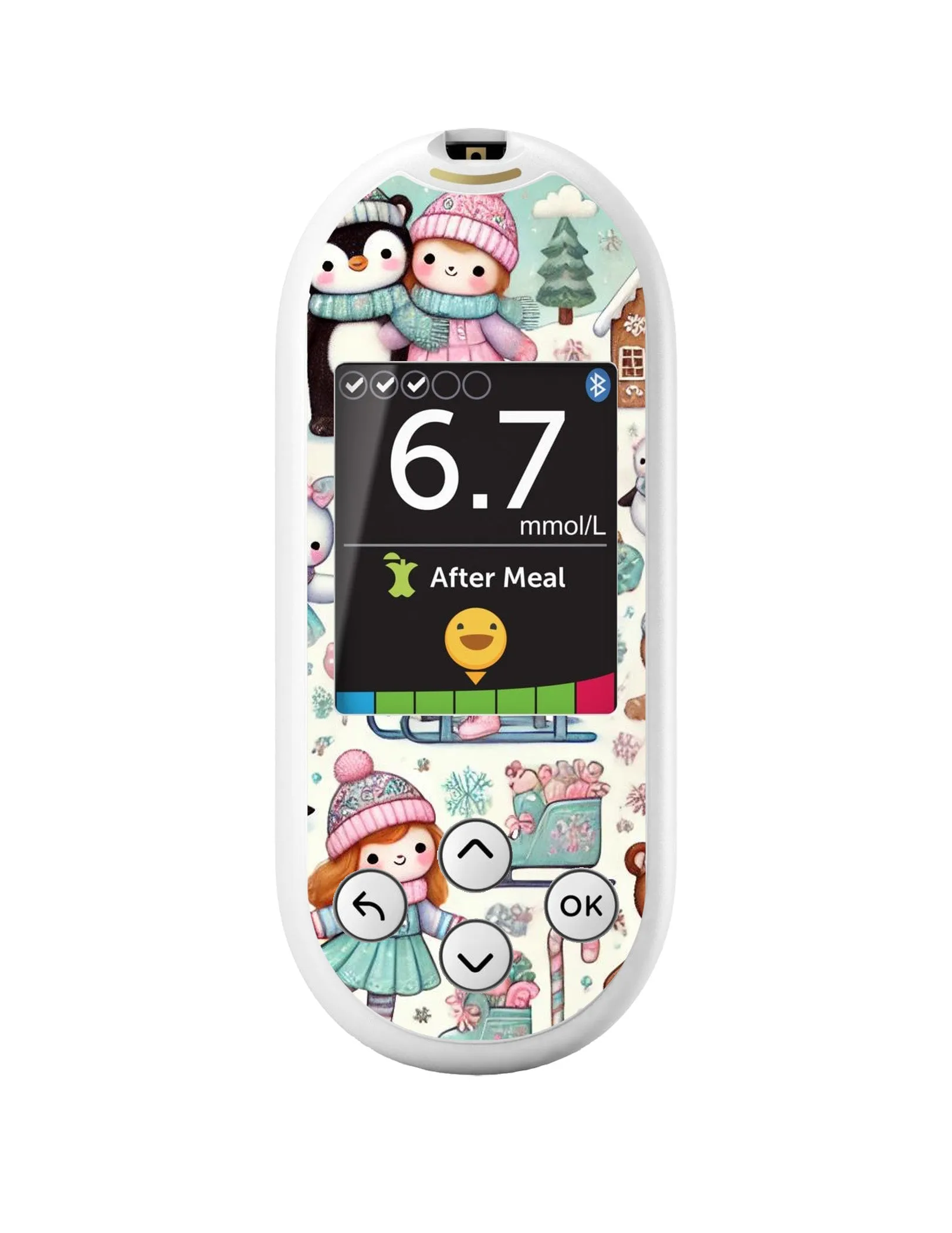 Christmas Scene Sticker for OneTouch Verio Reflect Glucometer
