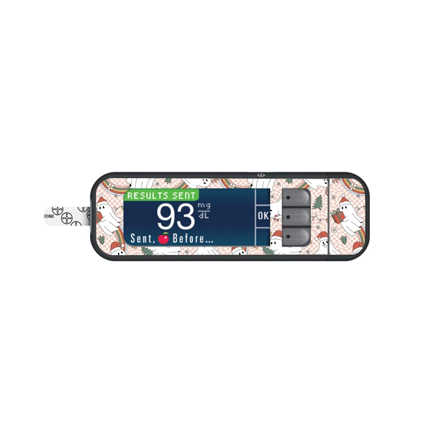 Christmas Spirits Sticker for Bayer Contour Next Glucometer