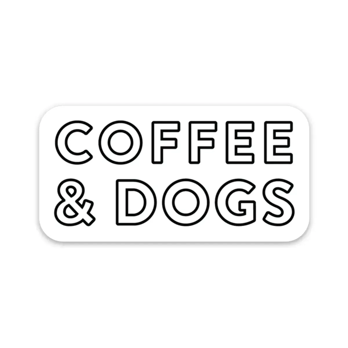Coffee & Dogs Sticker