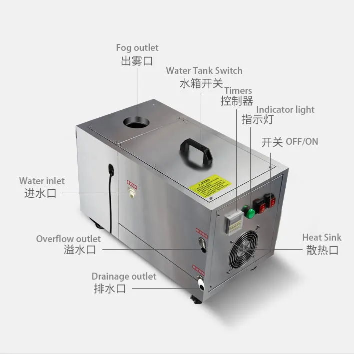 Commercial Stainless Steel Humidifier For Garden Landscape Vegetables To Keep Fresh Fog Humidifier Ultrasonic Humidifier