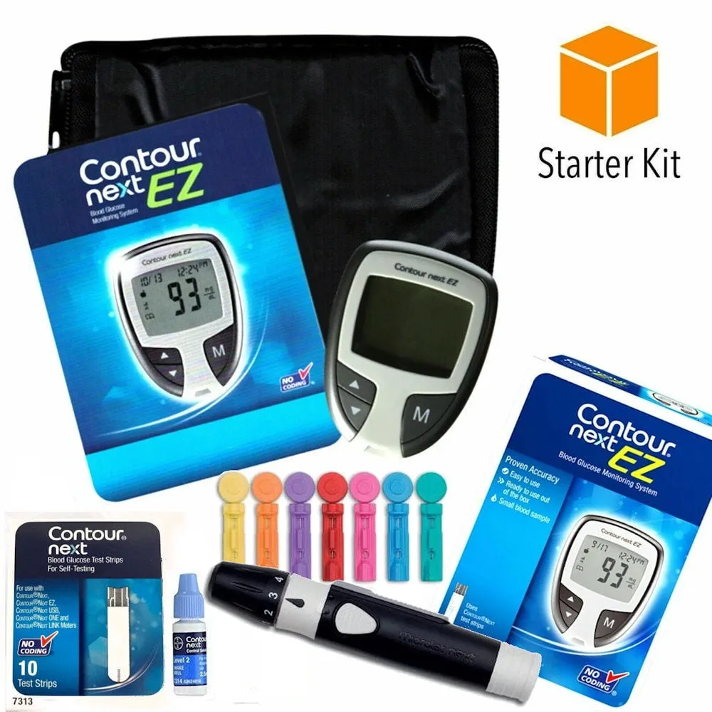 Contour Next EZ Blood Glucose Monitoring System with 10 Bayer Contour Next Strips