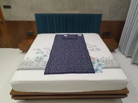 Cotton Single Bed Bio Magnetic Mattress Protectors (3x6 feet) Blue