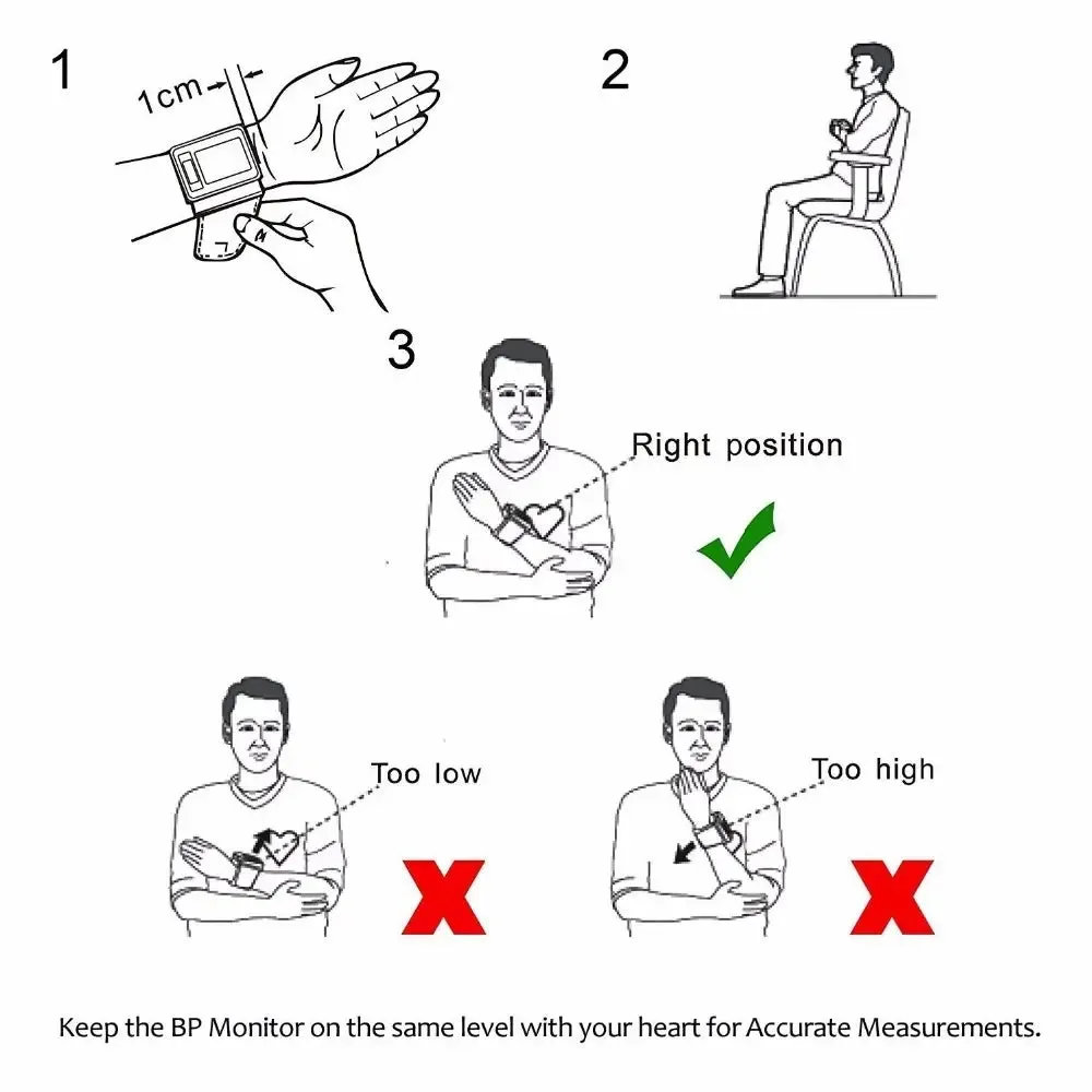 Cuff Wrist Sphygmomanometer Blood Presure Monitor-Blood Pressure Monitor