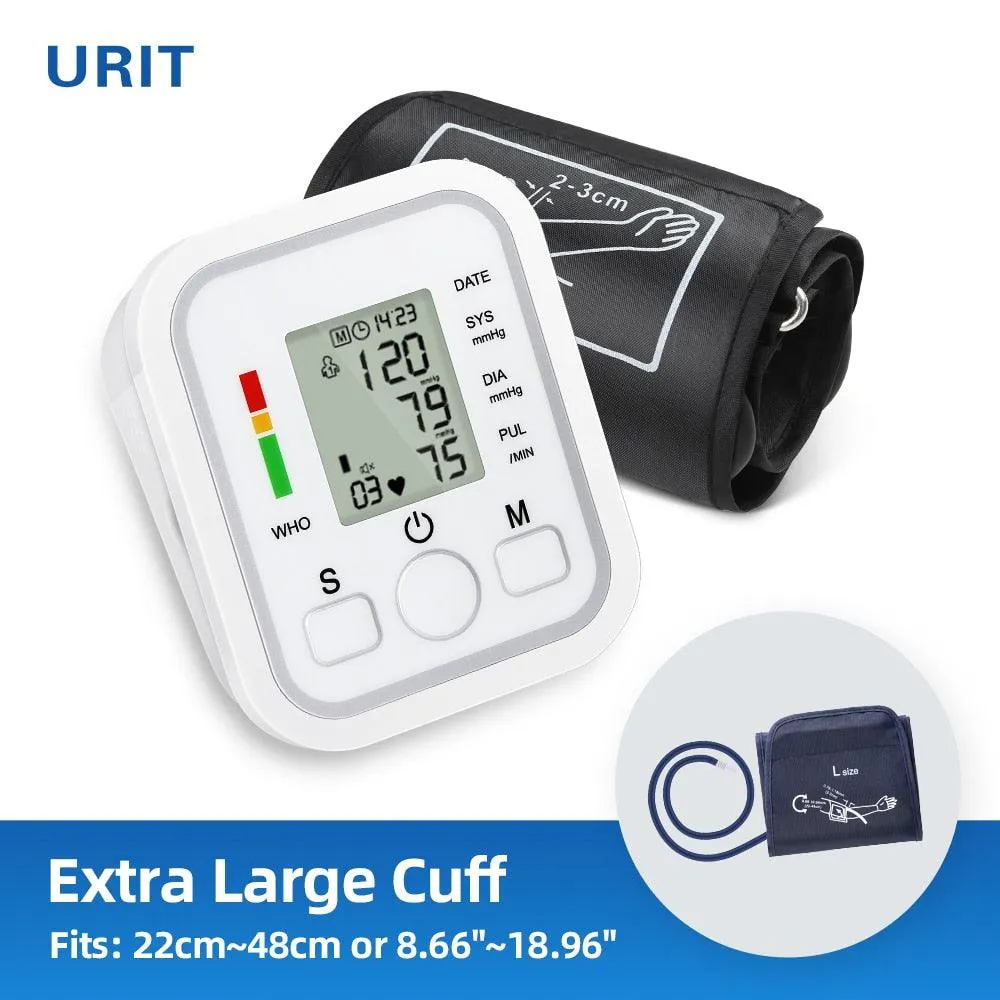 Digital BP Blood Pressure Monitor Pressure Tonomete Automatic Upper Arm Machine Pulse Rate Monitoring Meter for Home LCD Display