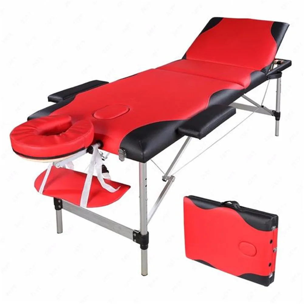DSSTYLES Massage Table Bed Folding Spa Body Beauty Bed Portable