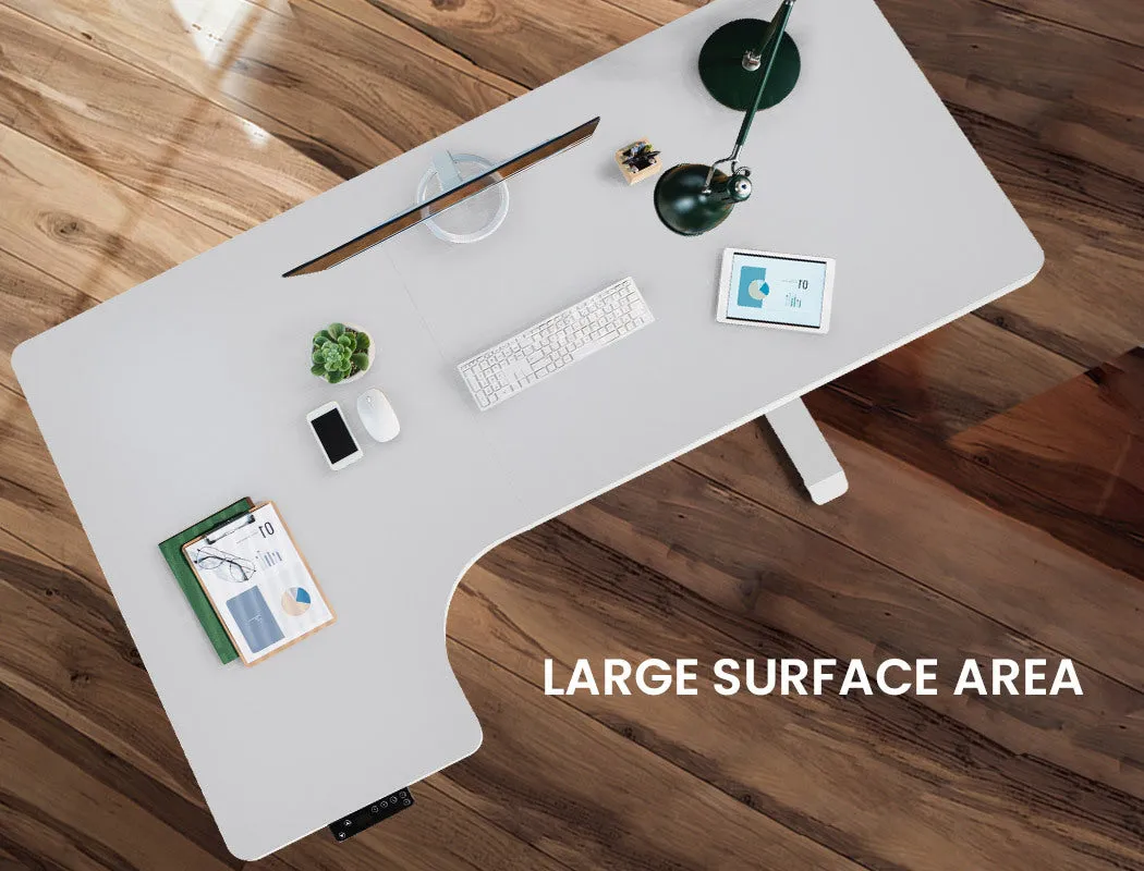 Dual Motor L-Shape Standing Desk, 1450W, 80kg Load – FORTIA