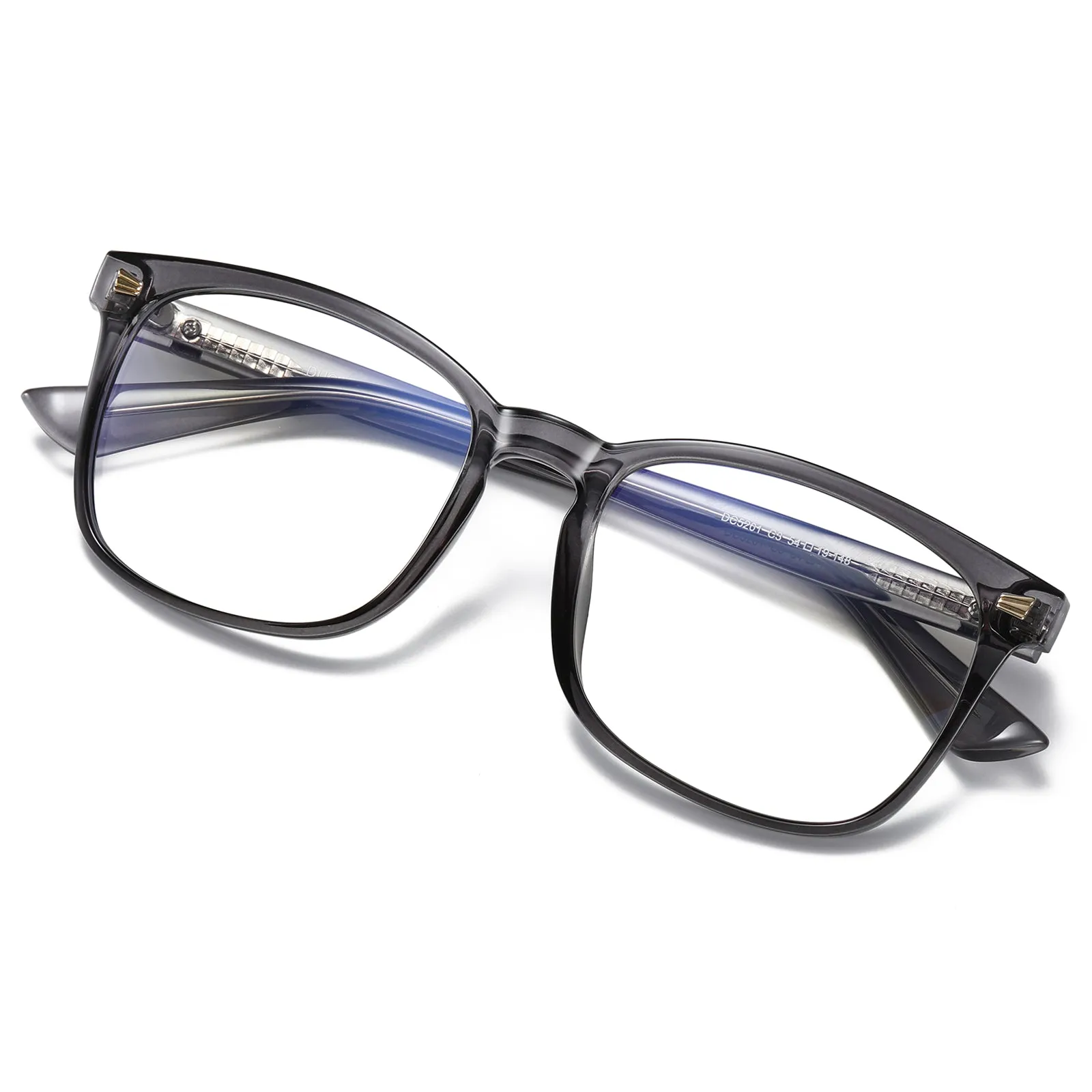 DUCO Blue Light Computer Gaming Glasses Eyeglasses Square Frame 5201S