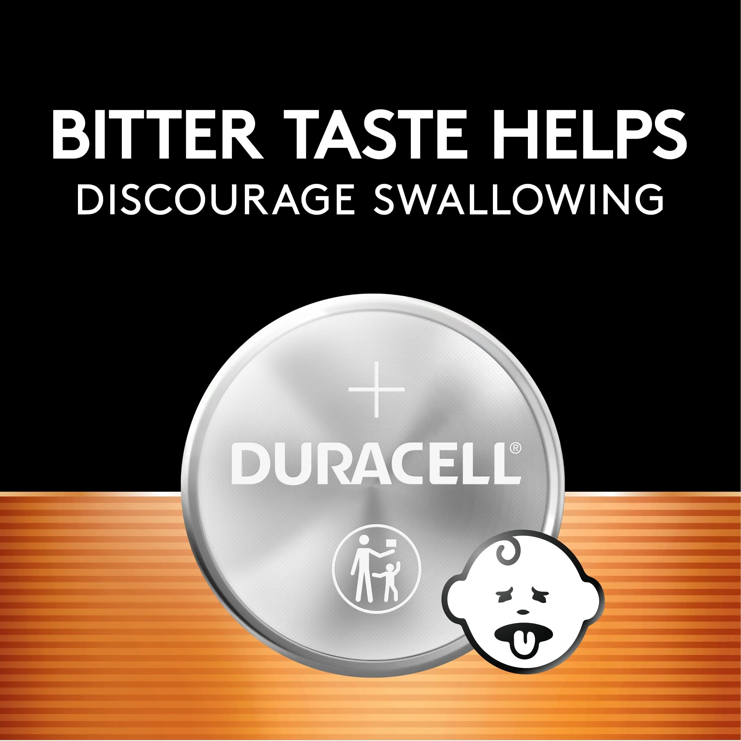 Duracell 2016 Lithium Coin Battery 3V, Bitter Coating Discourages Swallowing, 4 Pack