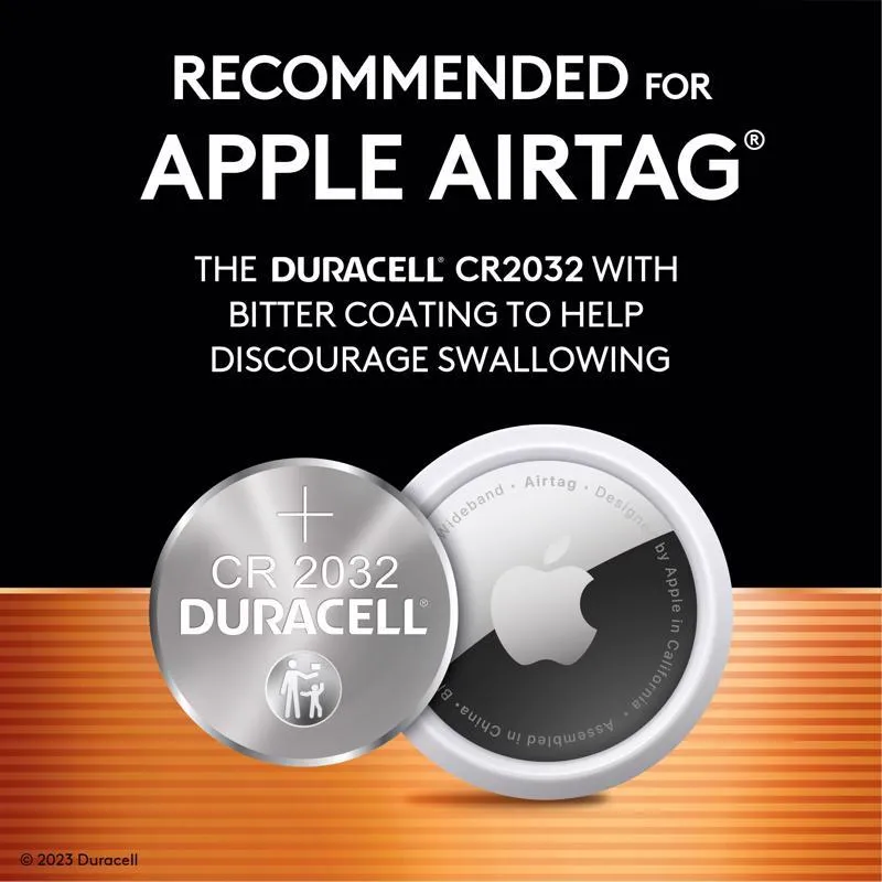 Duracell Lithium Coin 2032 3 V 225 mAh Security and Electronic Battery 4 pk
