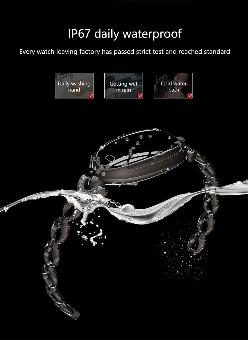 E68 Smart watch Bracelet - Blood Pressure Monitor Android iOS 8.0 and above