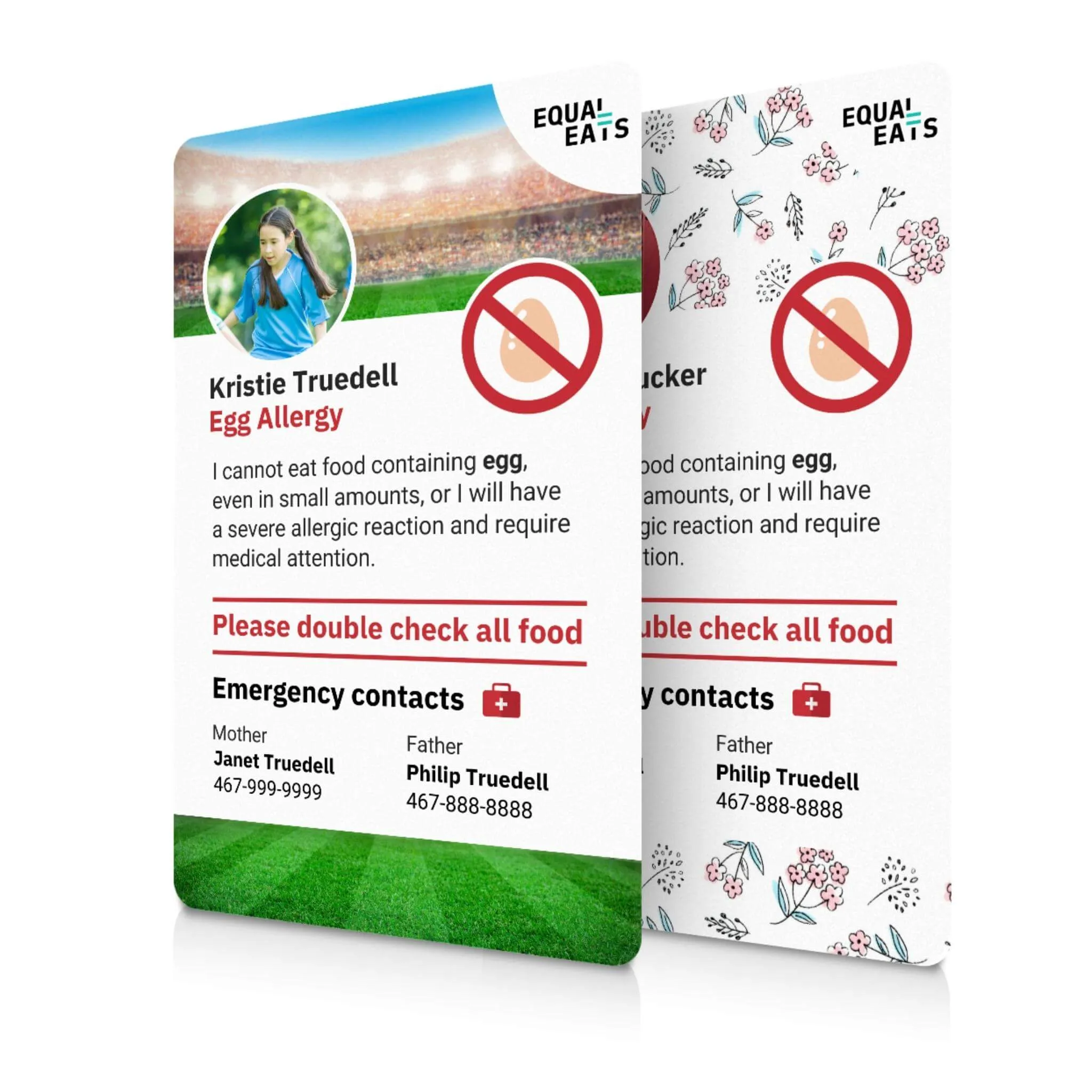 Egg Allergy ID Card