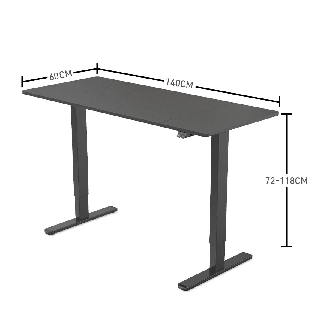 Electric Adjustable 140x60cm Sit-Stand Desk, 70kg Load - Fortia