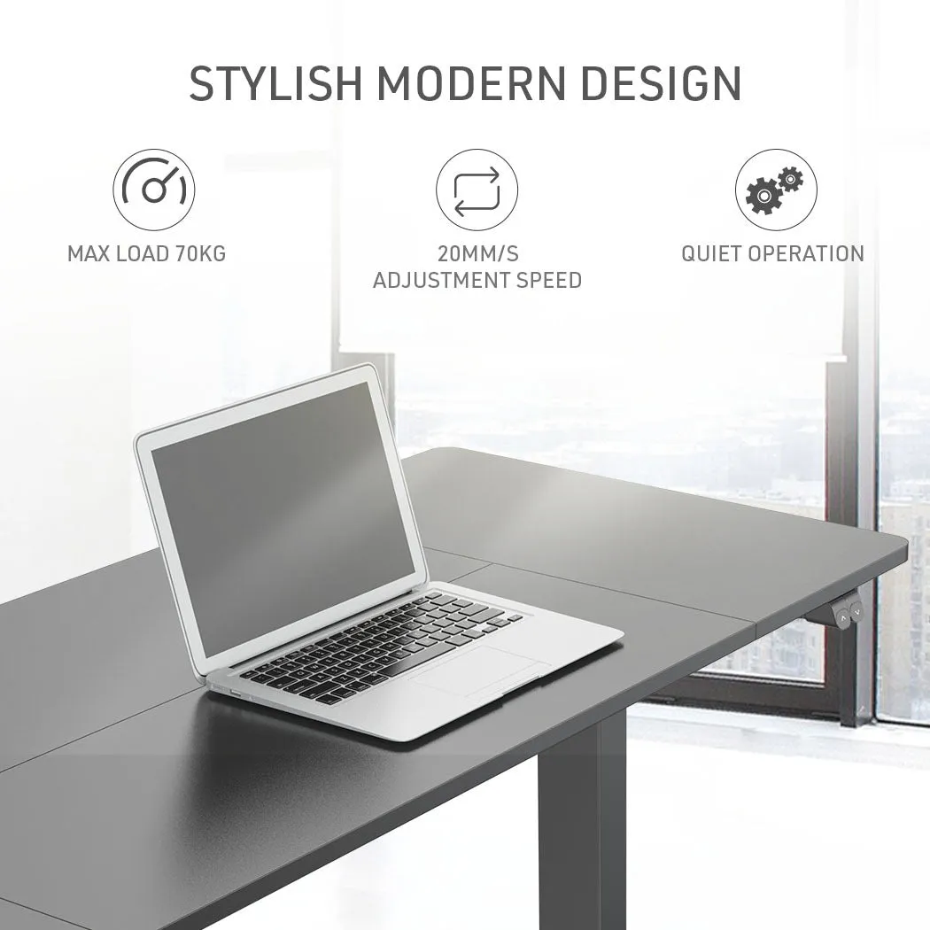 Electric Adjustable 140x60cm Sit-Stand Desk, 70kg Load - Fortia