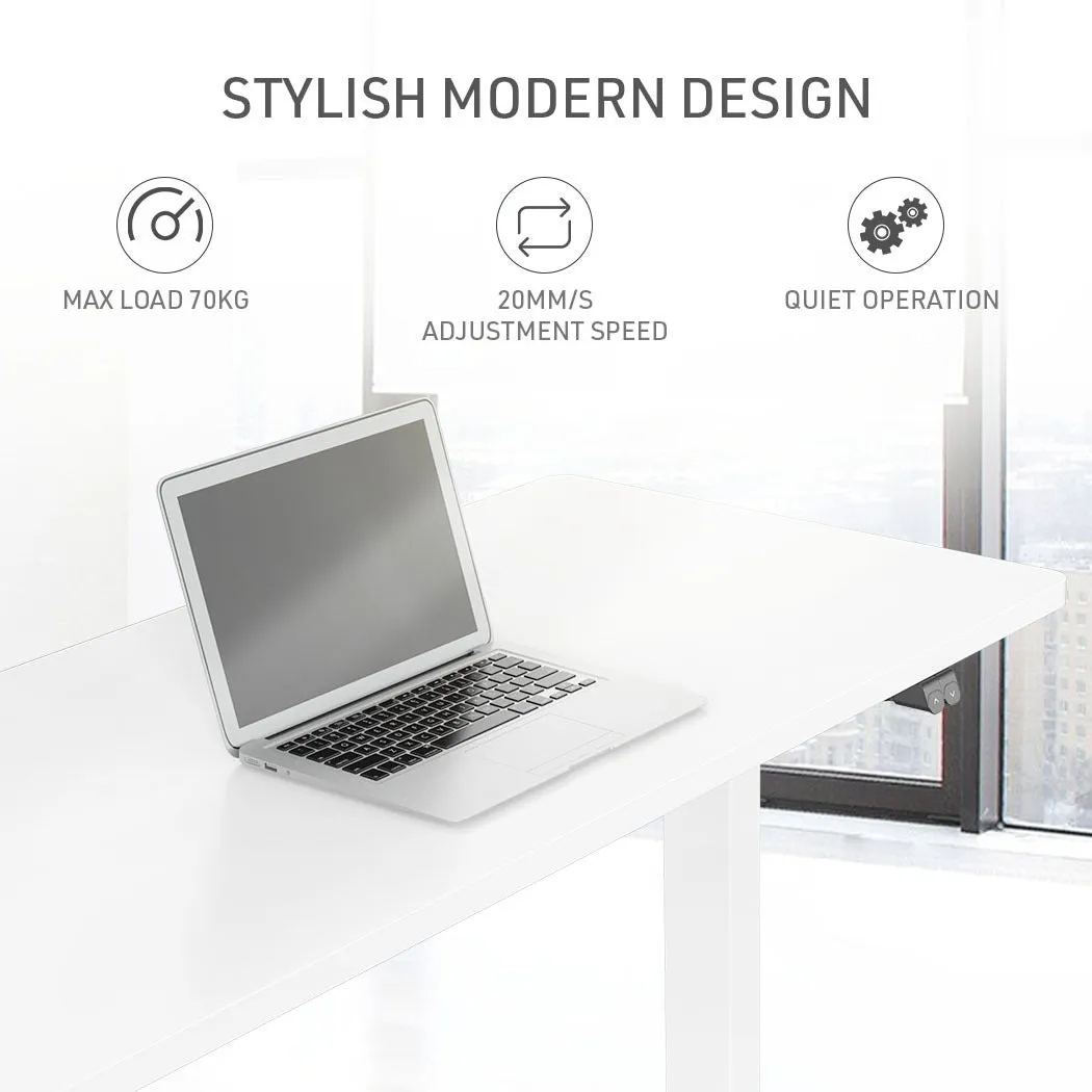 Electric Adjustable Sit-Stand Desk, 140x60cm, 70kg Load, Fortia