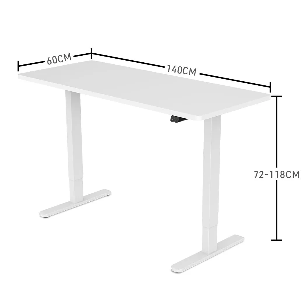 Electric Adjustable Sit-Stand Desk, 140x60cm, 70kg Load, Fortia
