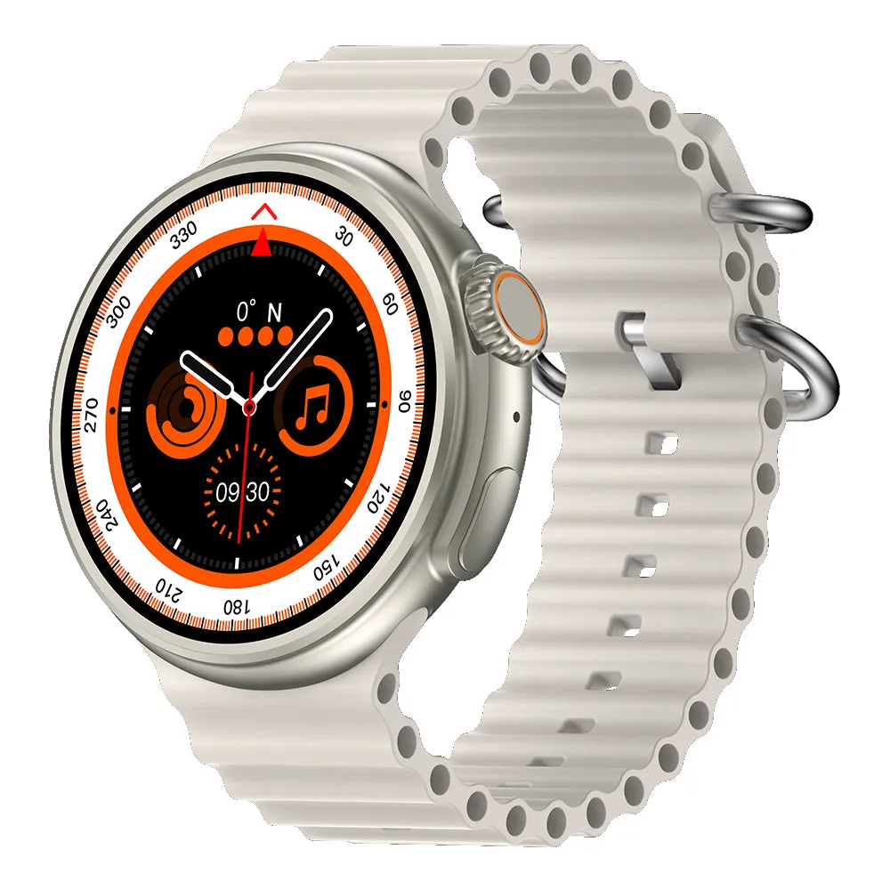 Elegant Round AMOLED Smartwatch with Oceanic Band: A Fusion of Tradition and Modernity