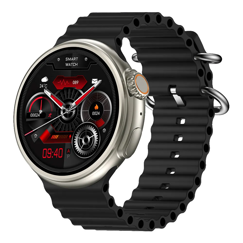 Elegant Round AMOLED Smartwatch with Oceanic Band: A Fusion of Tradition and Modernity