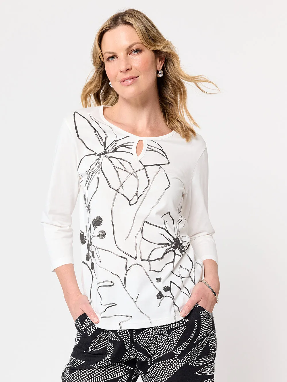Elke Elbow Sleeve Top