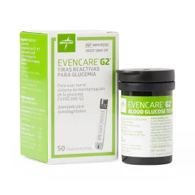 EVENCARE G2 Blood Glucose Monitoring Test Strips 50/Box