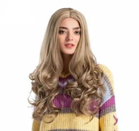 Fashion Wavy Light Brown Long Curly Wig For Woman Wig Artificial Hair Wigs