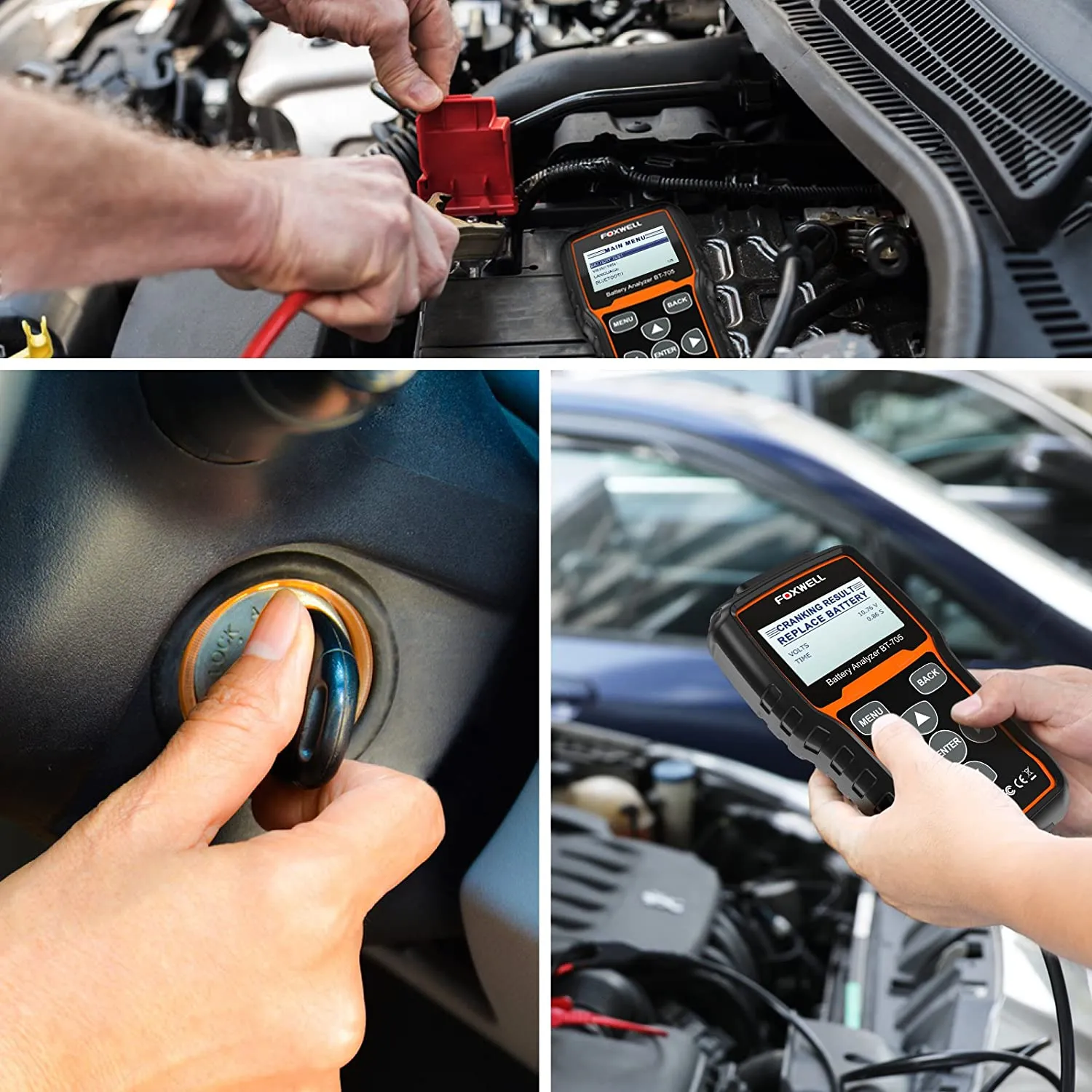 Foxwell BT705 Automotive 100-2000 CCA Battery Analyser