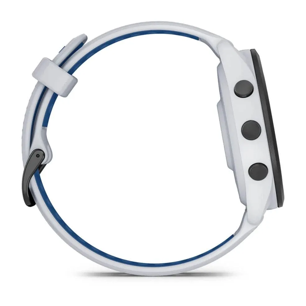 Garmin Forerunner 265 Black Bezel with Whitestone/Tidal Blue Band