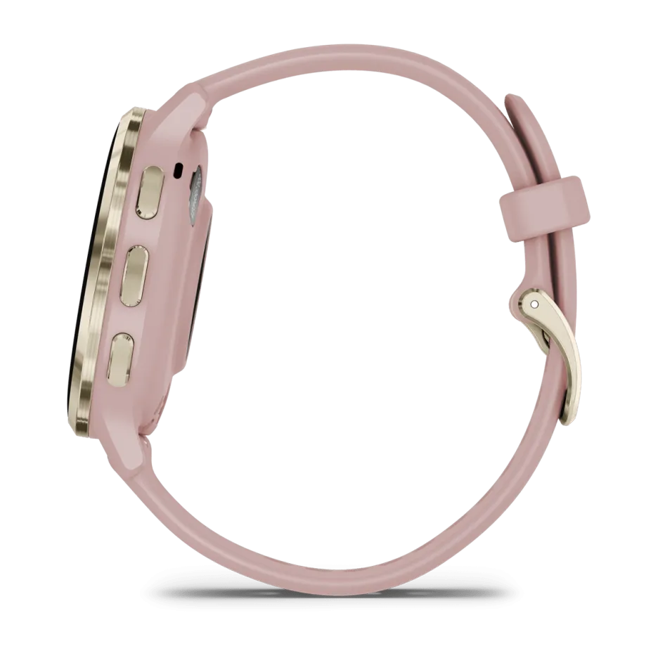 Garmin Venu® 3S, Soft Gold Stainless Steel Bezel with Dust Rose Case