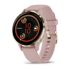 Garmin Venu® 3S, Soft Gold Stainless Steel Bezel with Dust Rose Case