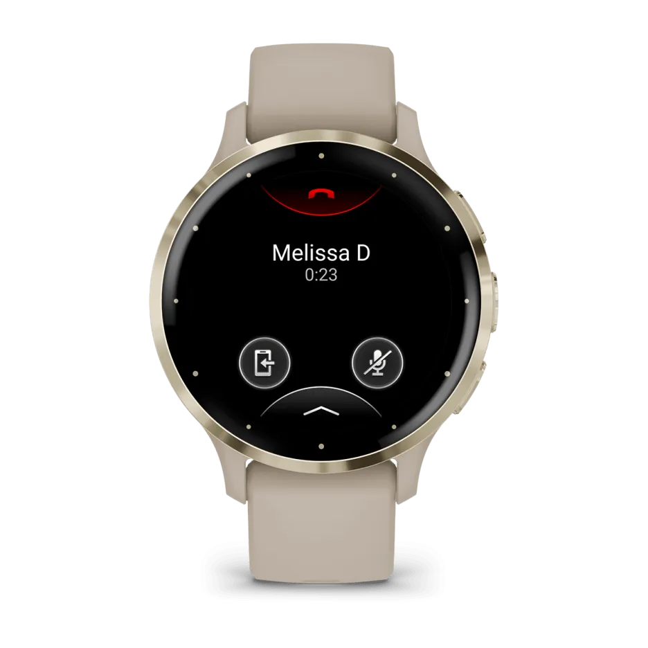 Garmin Venu 3S, Soft Gold Stainless Steel Bezel with French Grey Case