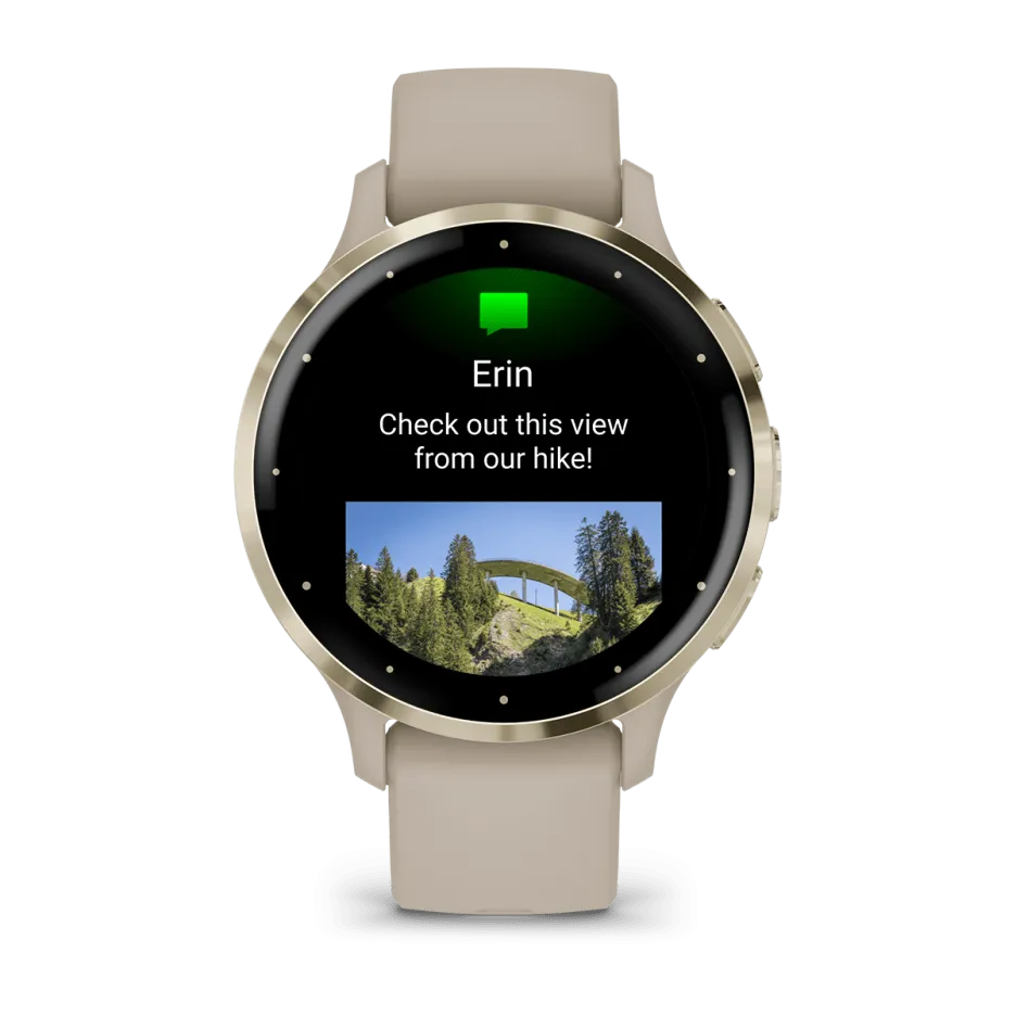 Garmin Venu 3S, Soft Gold Stainless Steel Bezel with French Grey Case
