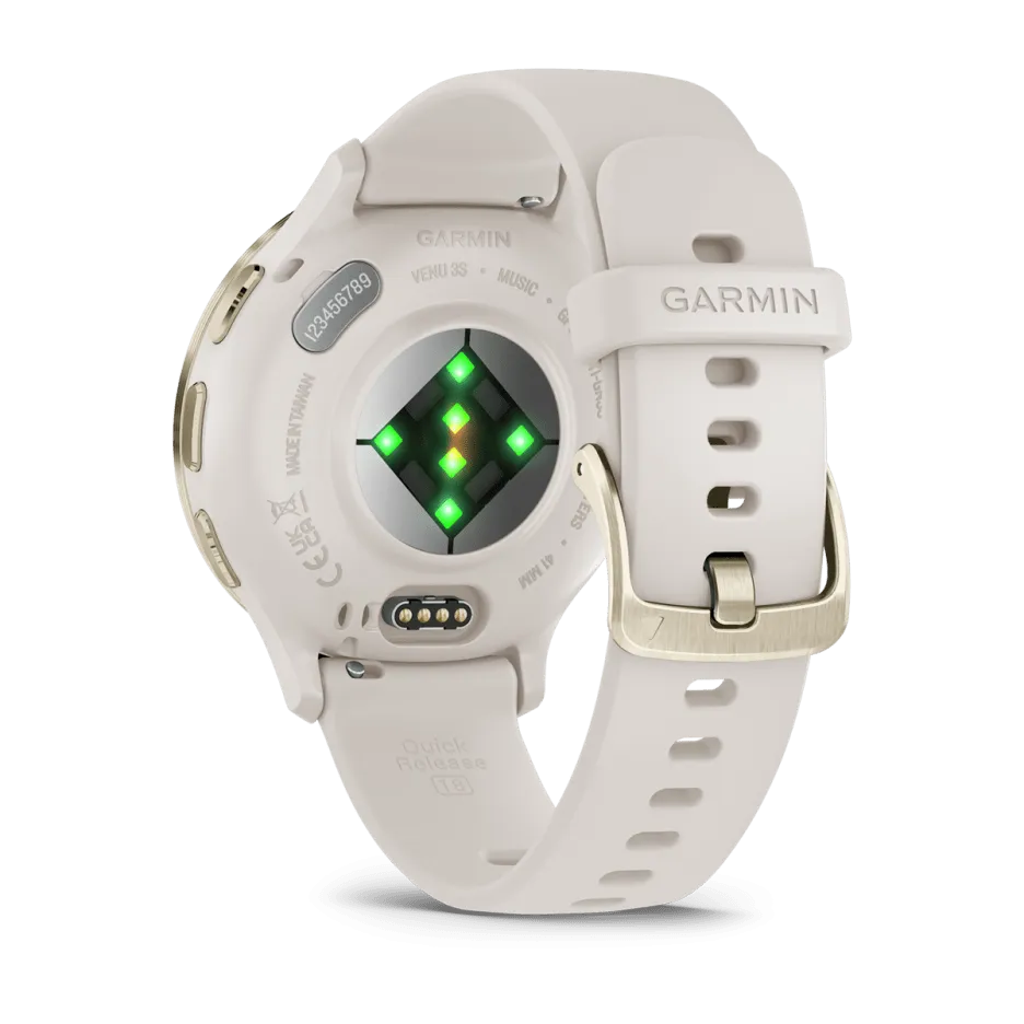 Garmin Venu® 3S, Soft Gold Stainless Steel Bezel with Ivory Case